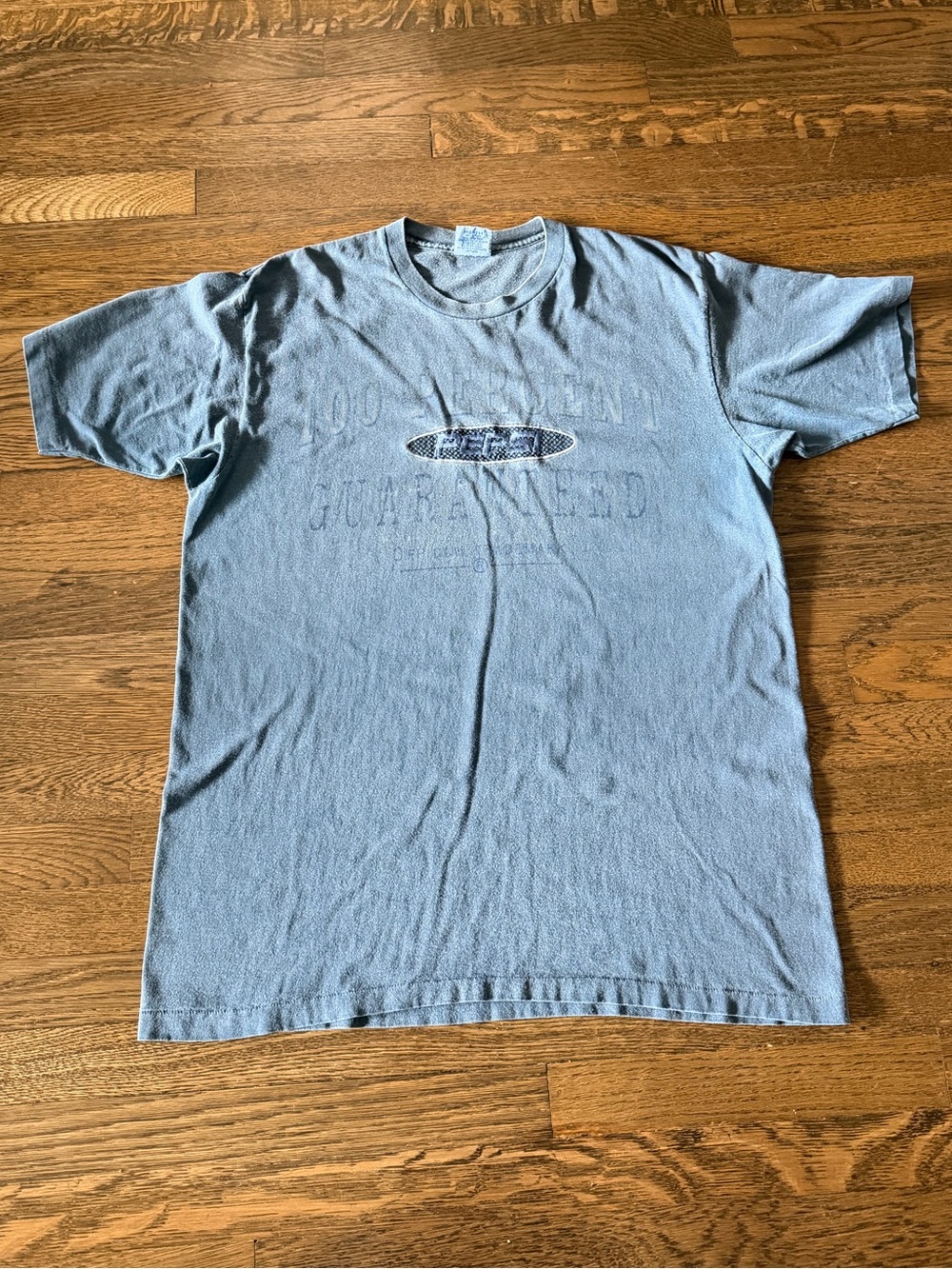 Pepsi Co. 90s Faded Blue Graphic Tee